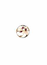 Art Nouveau Garnet Brooch
