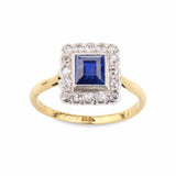 Art Deco Sapphire & Diamond Ring