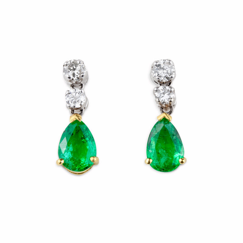 Emerald & Diamond Earrings