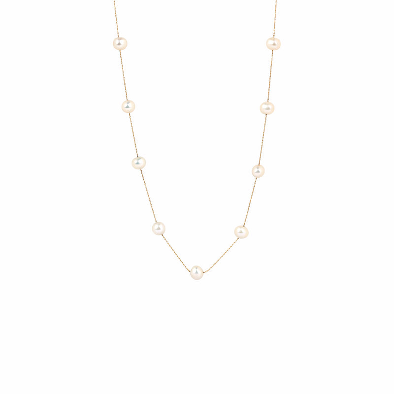 Fancy Link Cultured Pearl Long Chain