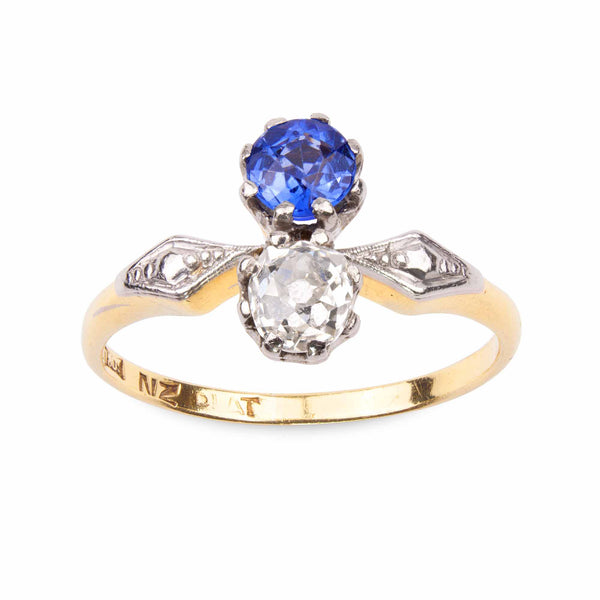 Toi et Moi Sapphire & Diamond Ring