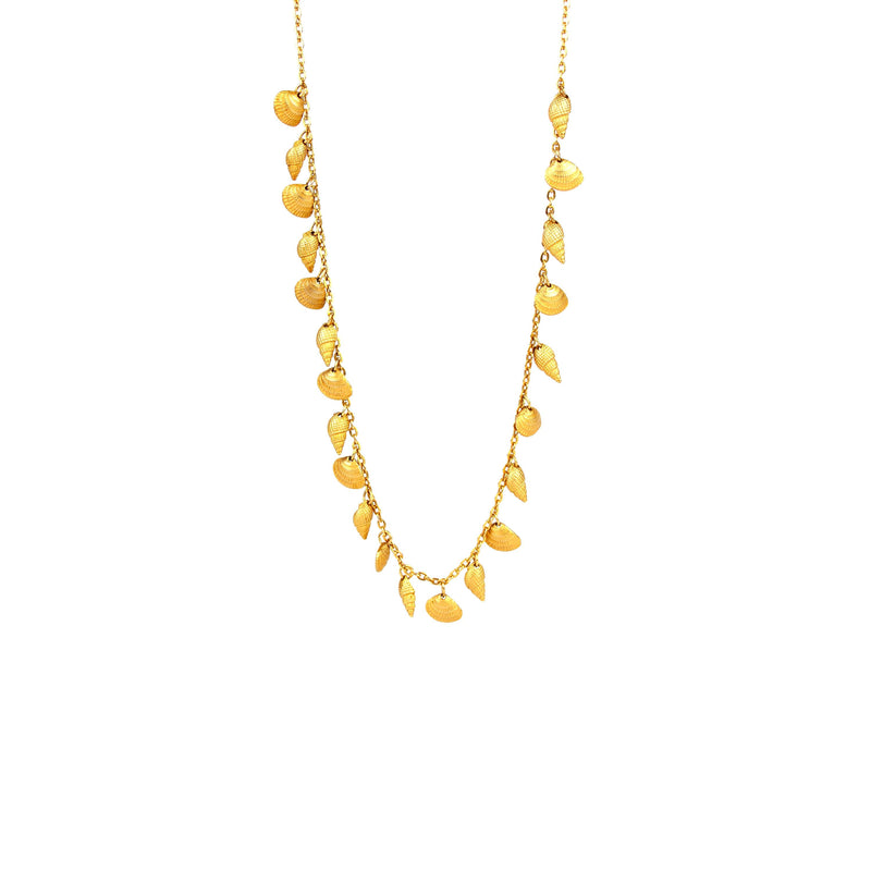 Vintage Shell Long-chain Necklace
