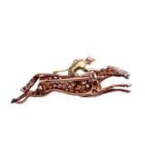 Diamond & Enamel Horse Brooch