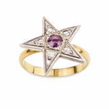 Ruby & Diamond Star Ring